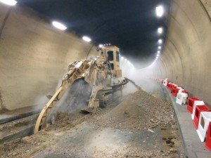 Trancheuse TESMEC 1150. Tunnel Monaco